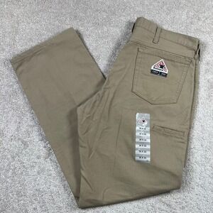 NEW Bulwark FR Flame Resistant Work Pants Men's 36x32 Tan CAT 2 NFPA 2112 NWOT